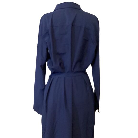 Serra Navy Blue Midi Dress Large - Picture 4 of 12